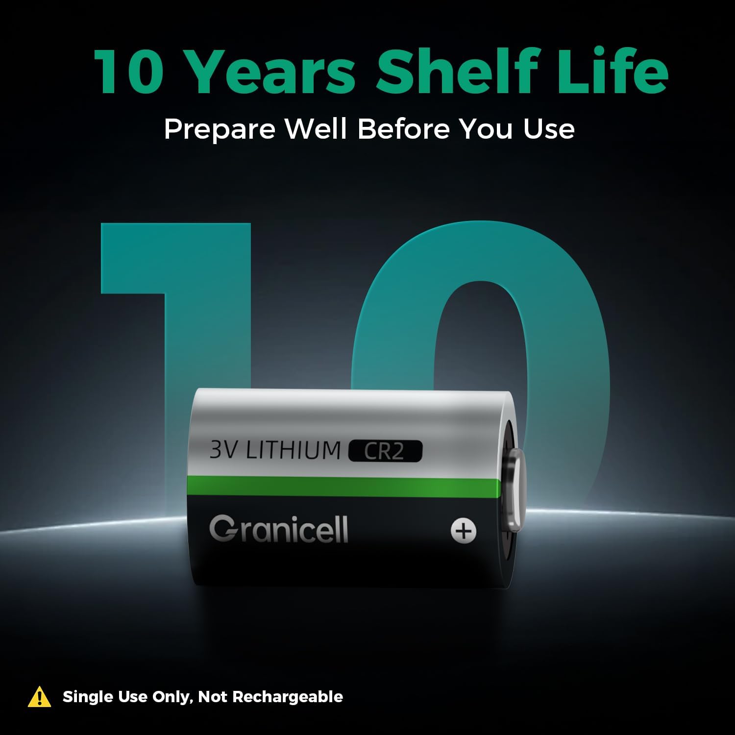 Detalle de Granicell CR2 Lithium Battery 900mAh 3V – 12-Pack (Not Rechargeable)