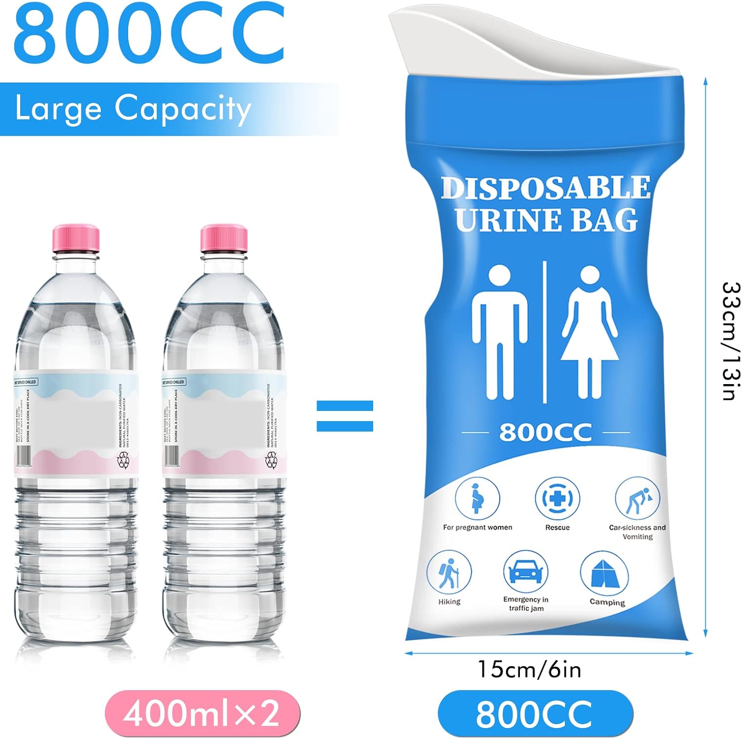 Detalle 2 de DIBBATU Disposable Urine Bag 800ml