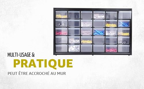 Detalle de STANLEY Boîte de rangement polyvalente avec 30 petits tiroirs (1-93-980)