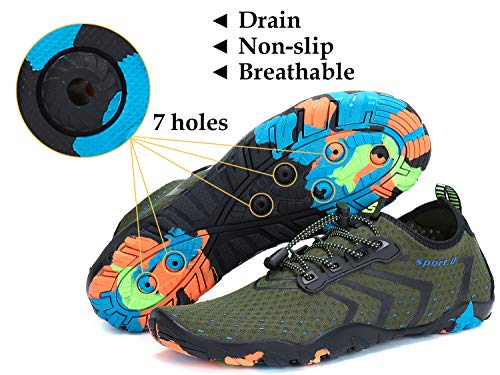 Detalle de SAGUARO Water Shoes for All‑Terrain Water Activities (Green, UK Gr.45 EU/10.5 UK)