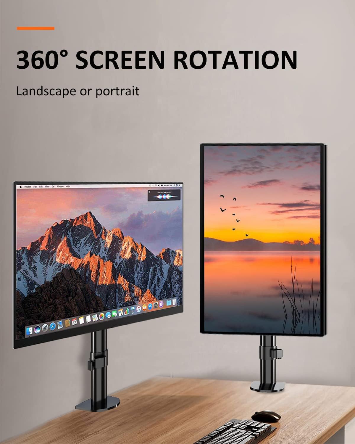 Detalle 2 de Suptek MD6401 supporto per monitor da braccio con inclinazione e rotazione per schermi 13–27" VESA 75x75 / 100x100