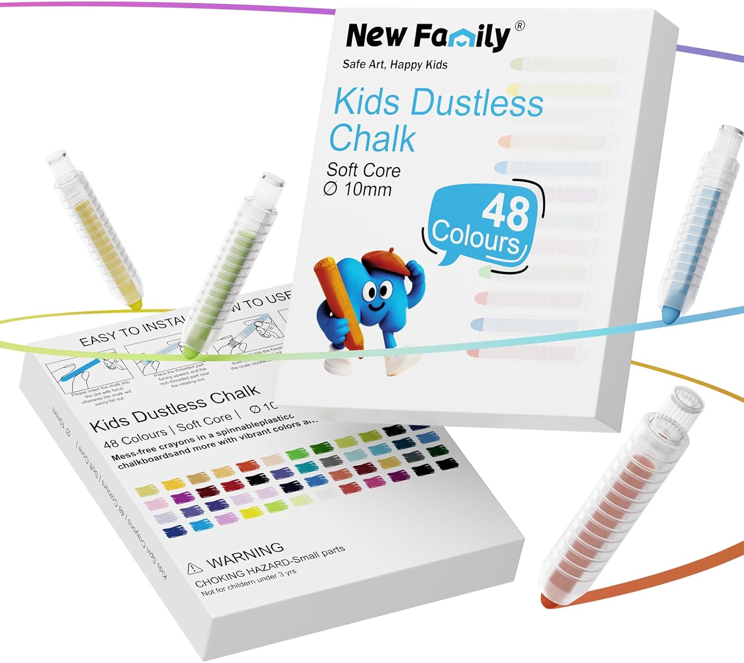 Thumbnail 6 de NewFamily Dustless Chalk 12 pcs