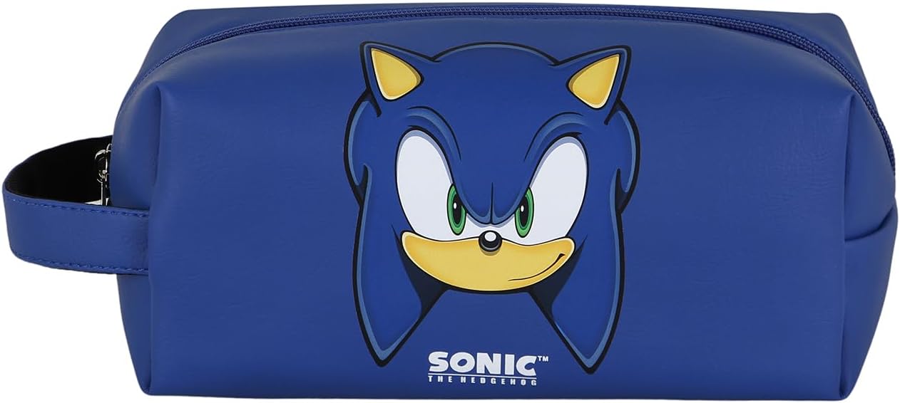 Detalle de Sonic The Hedgehog SEGA - Sonic Sight: Borsa da Toilette da Viaggio Brick Plus Blu, 25 x 12 cm