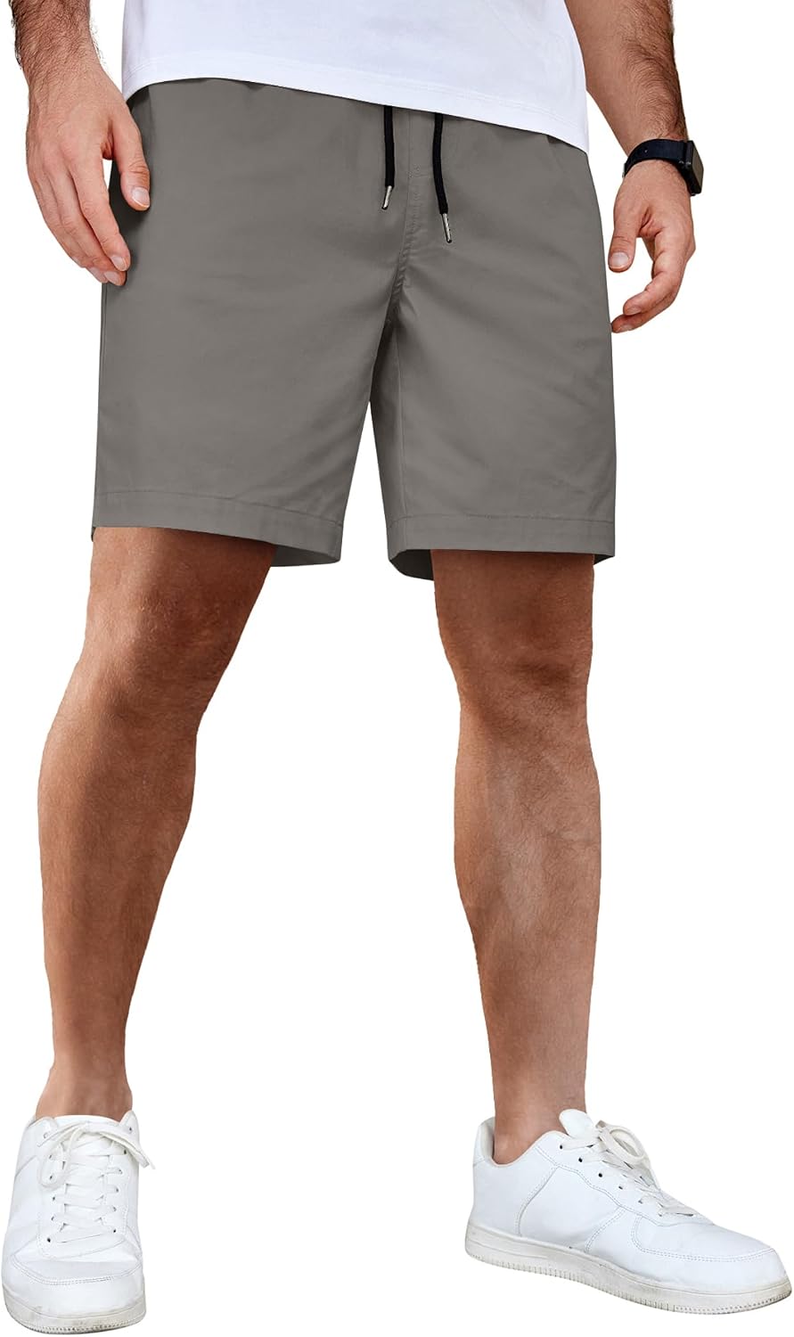 Thumbnail 6 de COOFANDY Men's Casual Cotton Shorts with Elastic Drawstring Waist