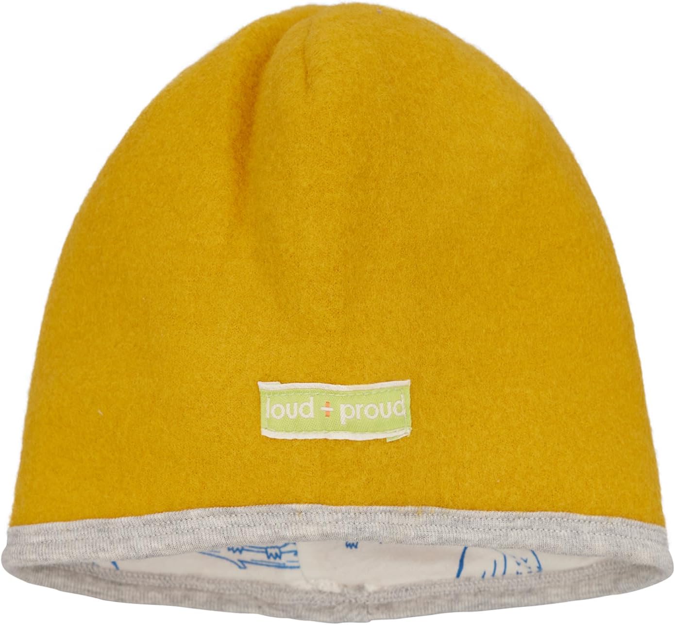 Detalle de Loud + Proud Unisex Kinder Wollfleece Mütze – GOTS zertifiziert