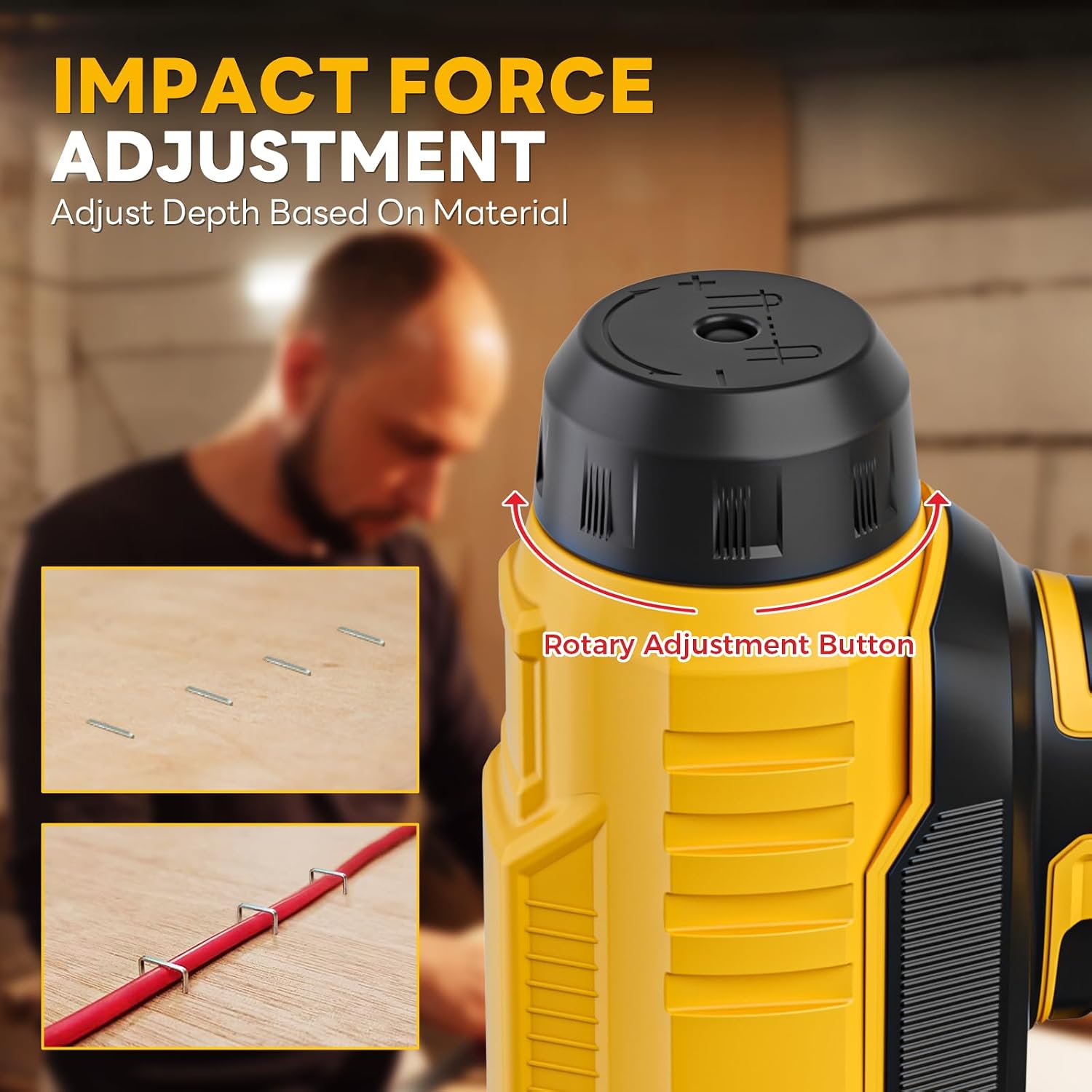 Thumbnail 4 de Alloyman 18 Gauge 2-in-1 Cordless Nail Gun and Stapler (Battery Powered) with 20V Battery, Charger, 1000 Nails and 500 Staples
