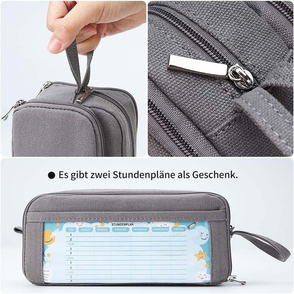 Thumbnail 4 de KALIDI Federmäppchen 3 Fächer, 21 cm