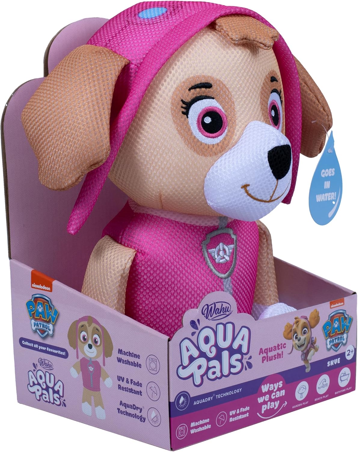 Detalle 2 de Wahu Aqua Pals: Paw Patrol - Skye Waterproof Kids Plush Toy