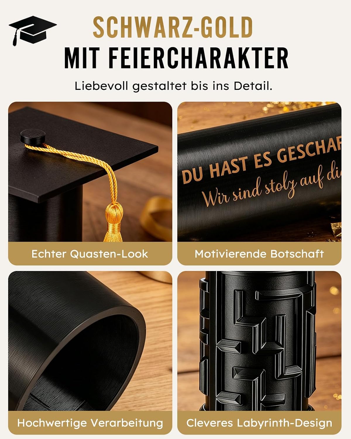 Thumbnail 6 de Anruzon Original Bestande Prüfung Geschenk – 3D-Druckte Doktorhut Geschenkbox