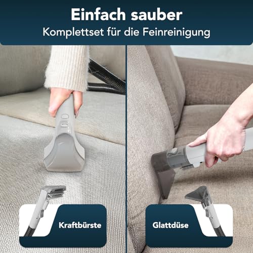 Detalle de Media Evolution Polsterreiniger Gerät und Nassauger – Kompakter Teppich- und Textilreiniger