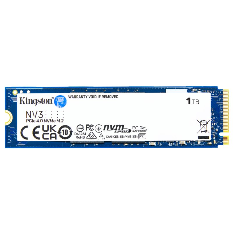 Detalle de Kingston NV3 1TB: SSD NVMe PCIe 4.0 M.2 2280 para laptops y PCs compactos