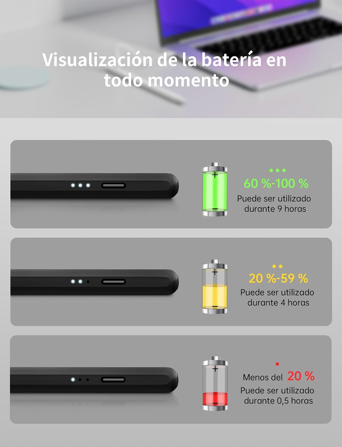 Detalle 2 de MEKO Lápiz para iPad 13 min carga