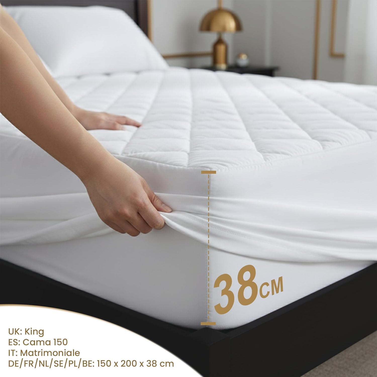 Detalle de Utopia Bedding Protector acolchado 150x200 cm