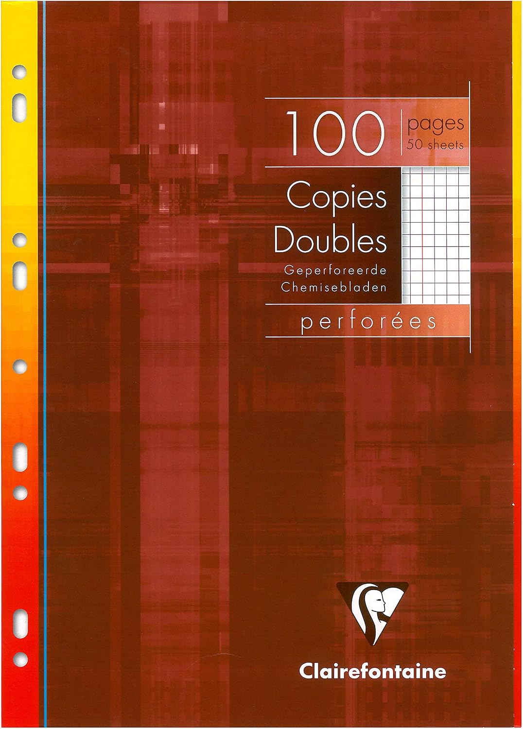 Detalle de Clairefontaine Copies Doubles Perforees S/Etui 21x29,7 100p Seyes