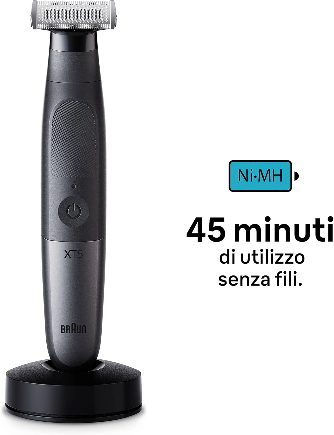 Detalle de Braun Regolabarba Uomo e Rasoio Elettrico Series X XT5300: taglio preciso per viso e corpo, testina 4D