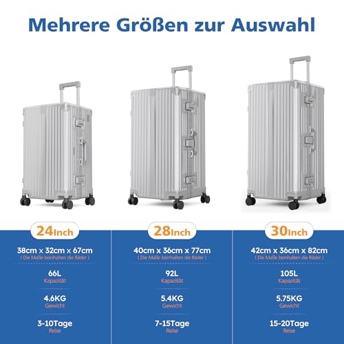 Thumbnail 10 de ALPHA CAMP Valise XXL 105 L en polycarbonate, cadre aluminium et serrures TSA