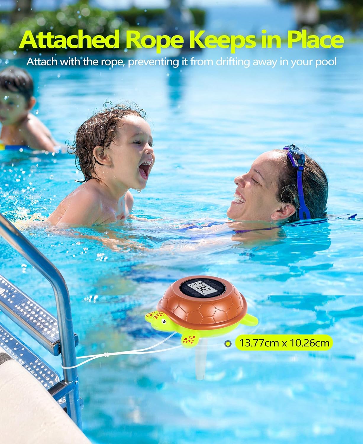 Thumbnail 5 de PoolLeader Thermomètre Flottant Piscine — Tortue solaire ultra-précise avec rétroéclairage