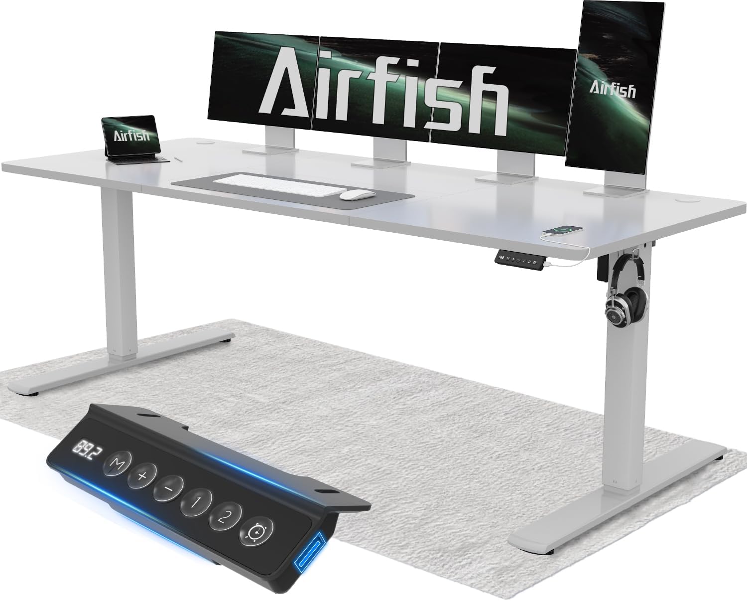 Detalle de Airfish f4ad28d6-426a-444e-a155-f54fb98c1a25 elektrisch zit-sta bureau 200 x 80 cm