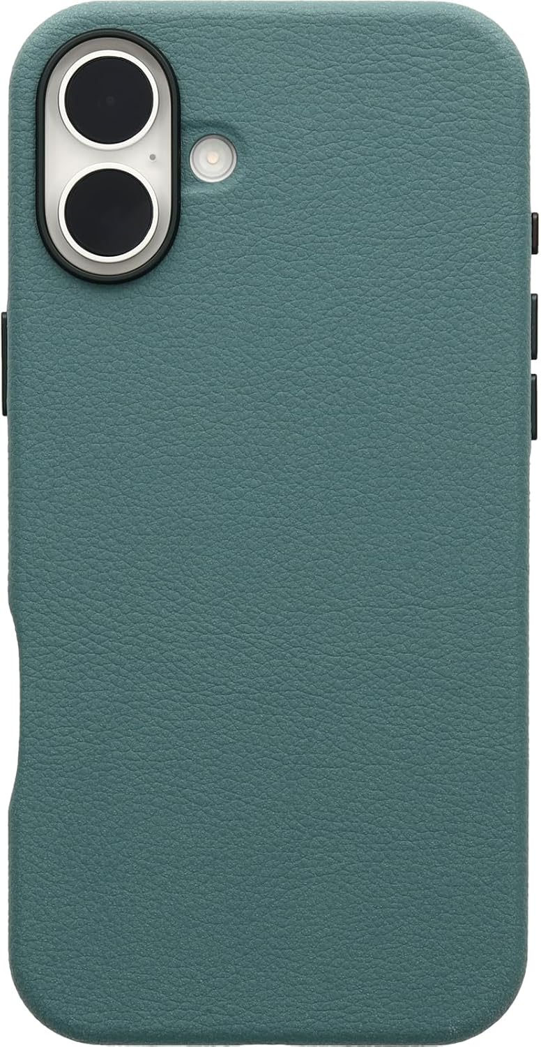 Thumbnail 1 de OtterBox Symmetry Series Cactus Leather MagSafe per iPhone 16 Plus – Custodia ultrasottile, antiurto, verde