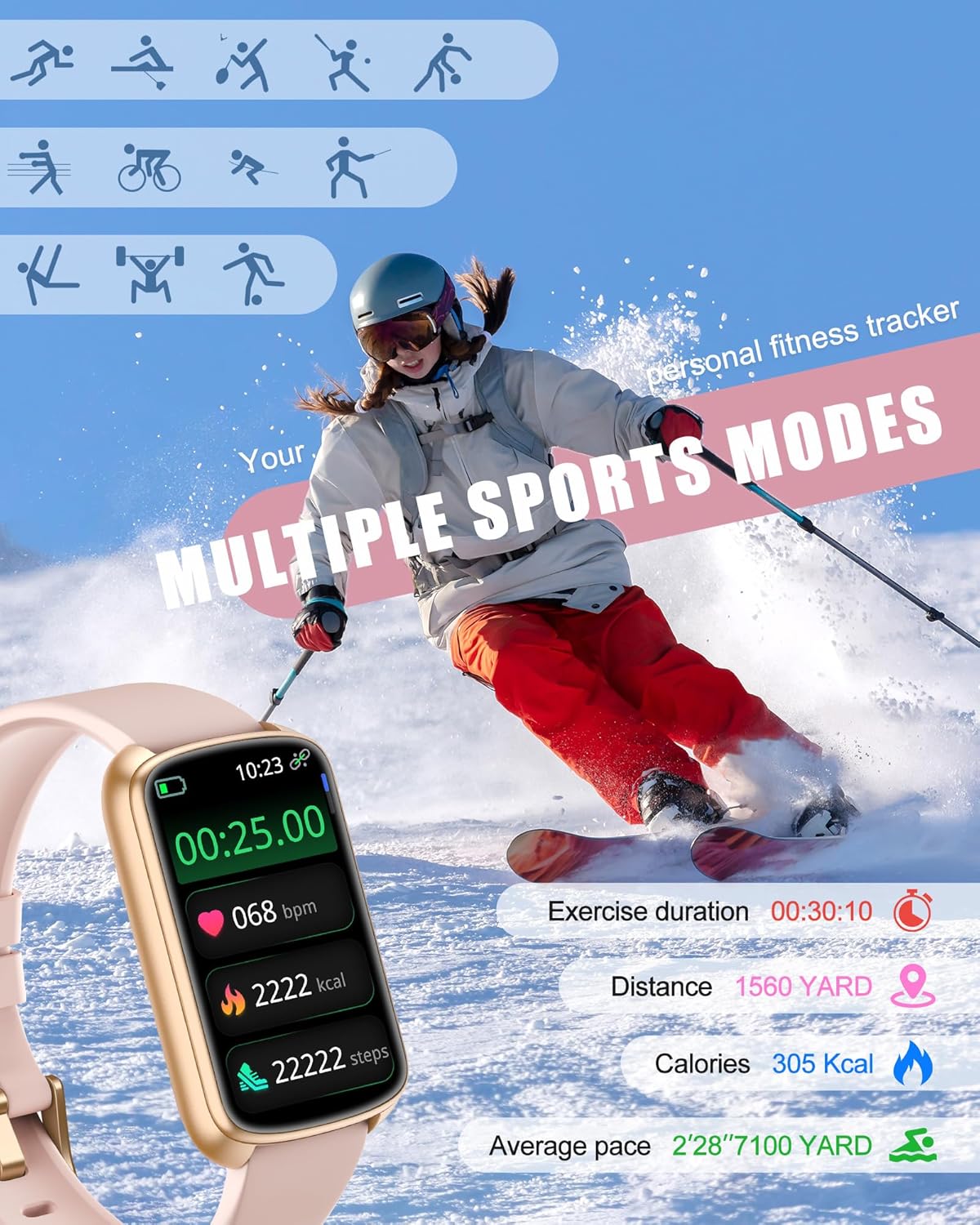 Thumbnail 3 de Fitness Tracker & Smart Watch for All-Day Health & Fitness Tracking