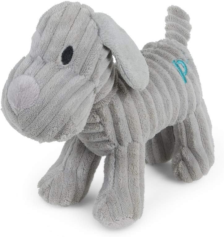 Detalle de Petface Little Petface Freddi pluchen hondenspeeltje met pieper, grijs