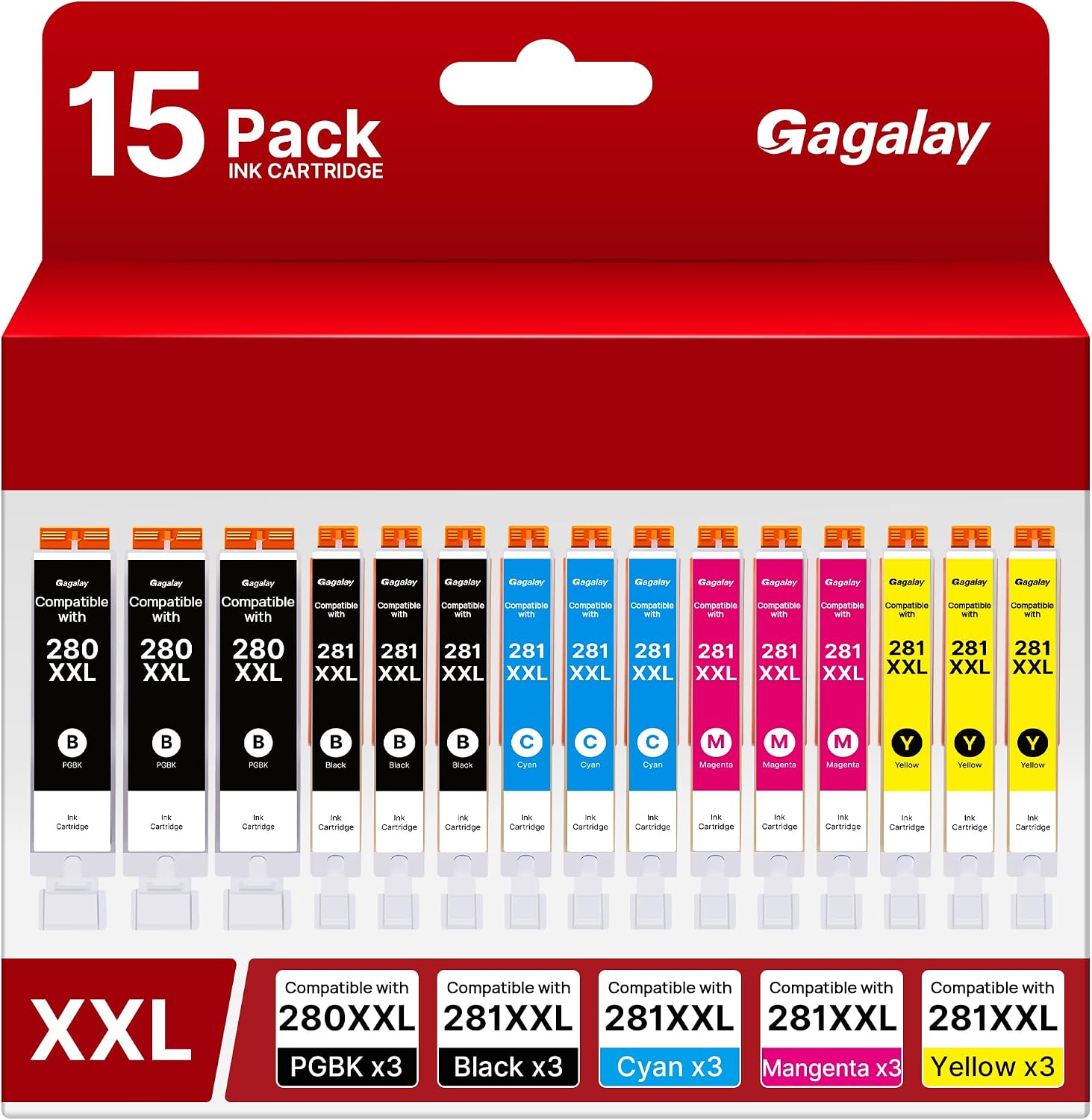 Detalle de Gagalay Ink Cartridges 15-Pack