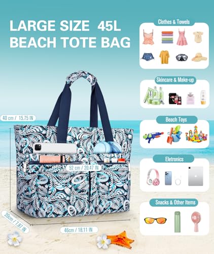 Detalle de ENONEO Bolsa Playa Mujer Grande XXL: versátil, impermeable y plegable para familias