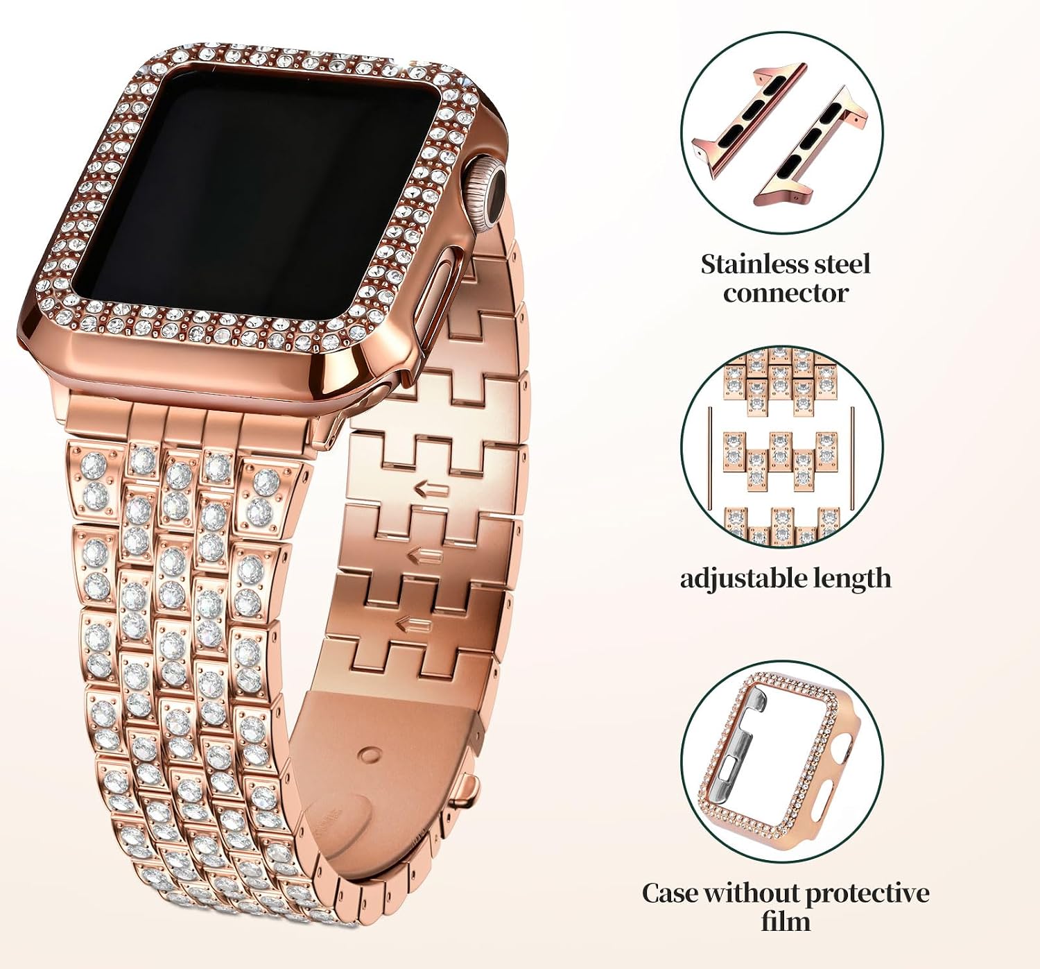 Thumbnail 2 de wutwuk Bracelet Apple Watch 40mm Bling Or Rose
