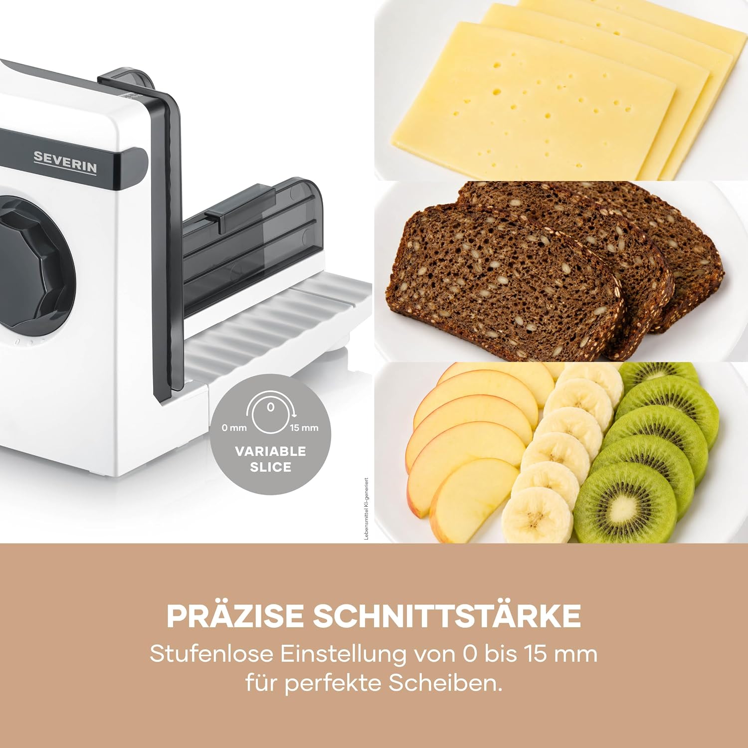 Thumbnail 6 de Severin Allesschneider AS 3912 – Vielseitige Brot-, Aufschnitt- und Käse-Scheibe mit stufenloser Schnittstärke