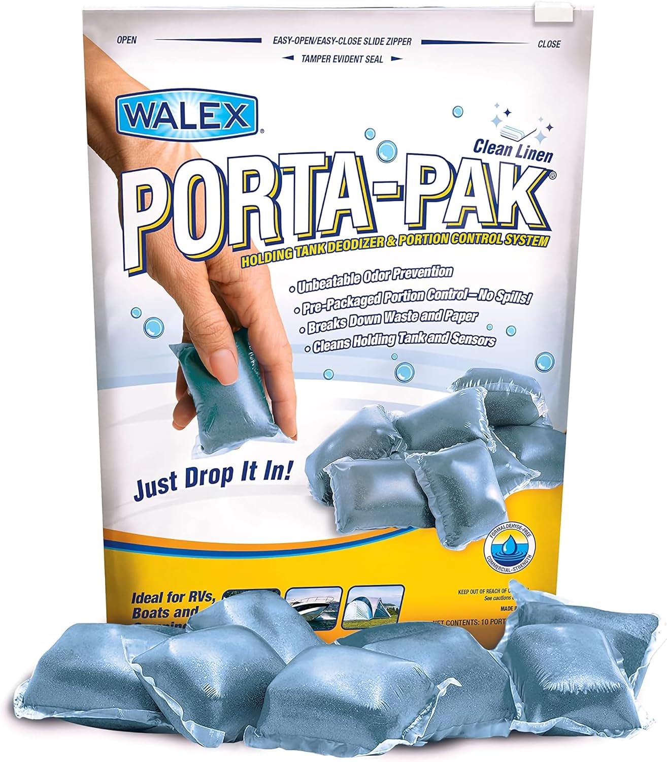 Detalle de Walex holding tank deodorizer pods, 10-pack