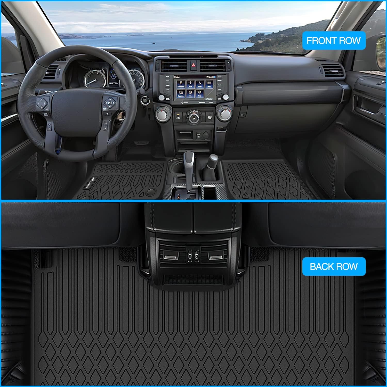 Thumbnail 6 de Nilight TPE Floor Mats for Ford F-150 SuperCrew Cab (2015–2023) All-Weather Custom Fit