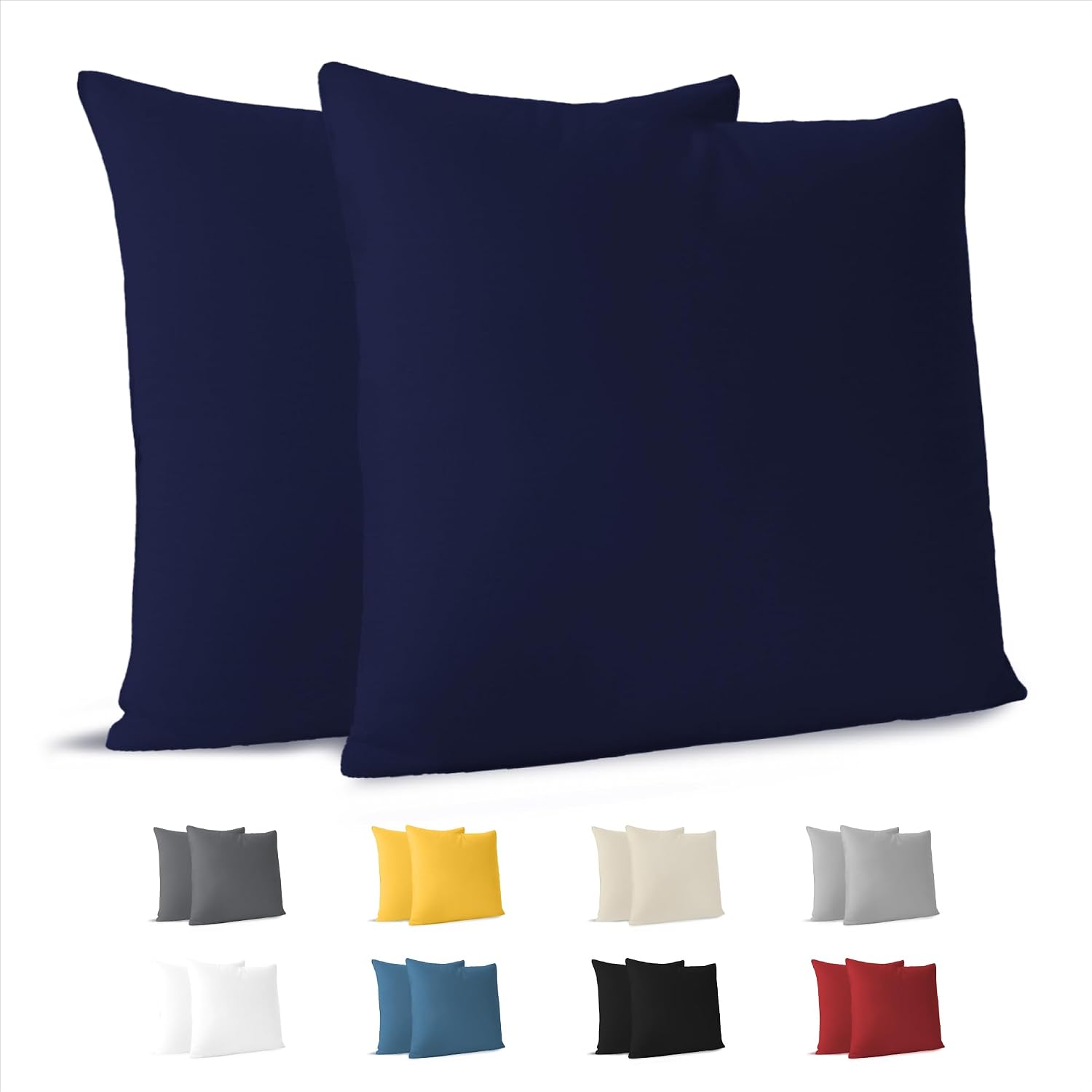 Detalle de Dreamzie Taie Oreiller 65x65 Bleu Foncé