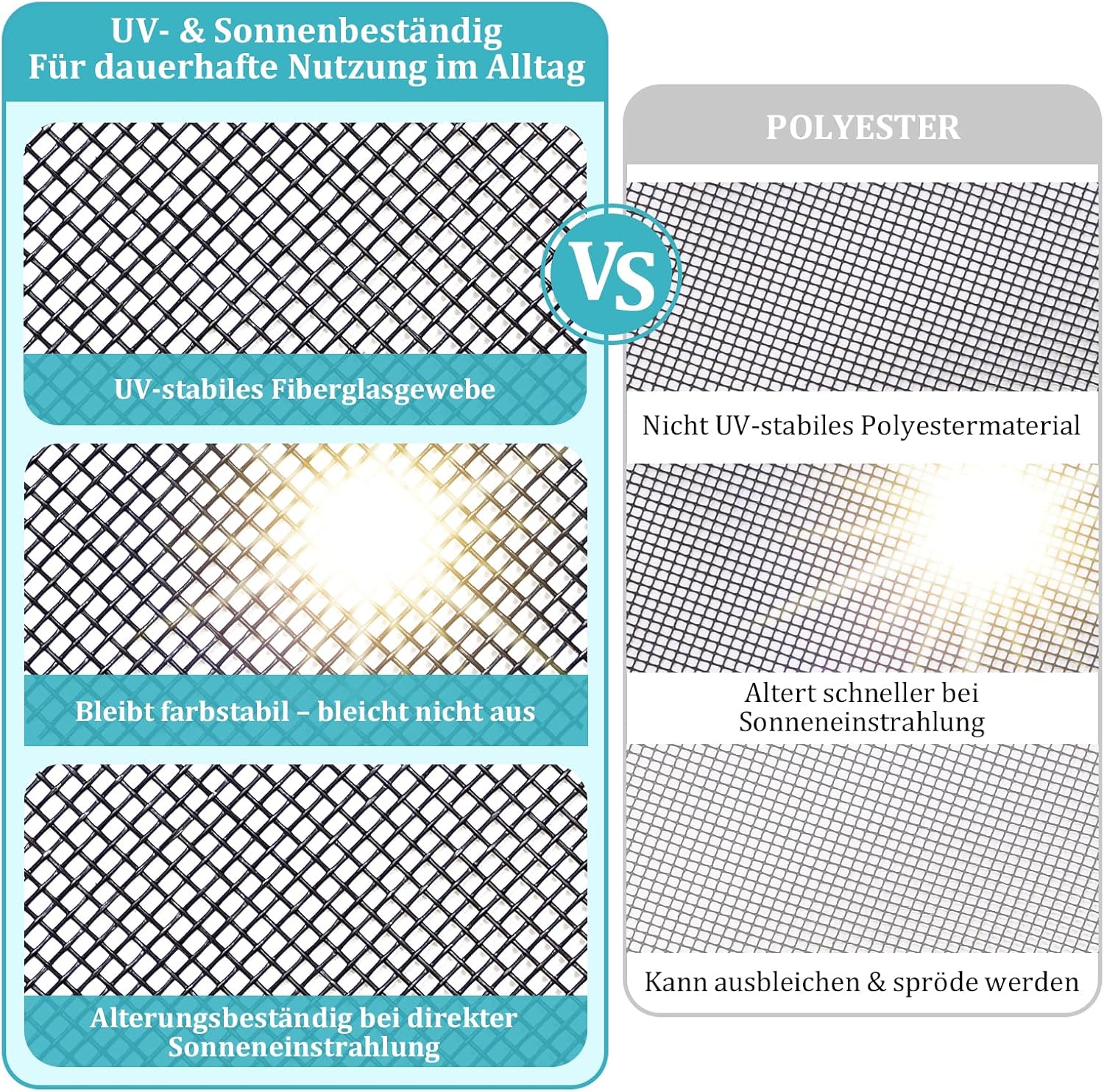 Thumbnail 2 de Apalus VP Pro Premium Fliegengitter für Balkontüren – 100x220 cm, Glasfaser, magnetischer Verschluss