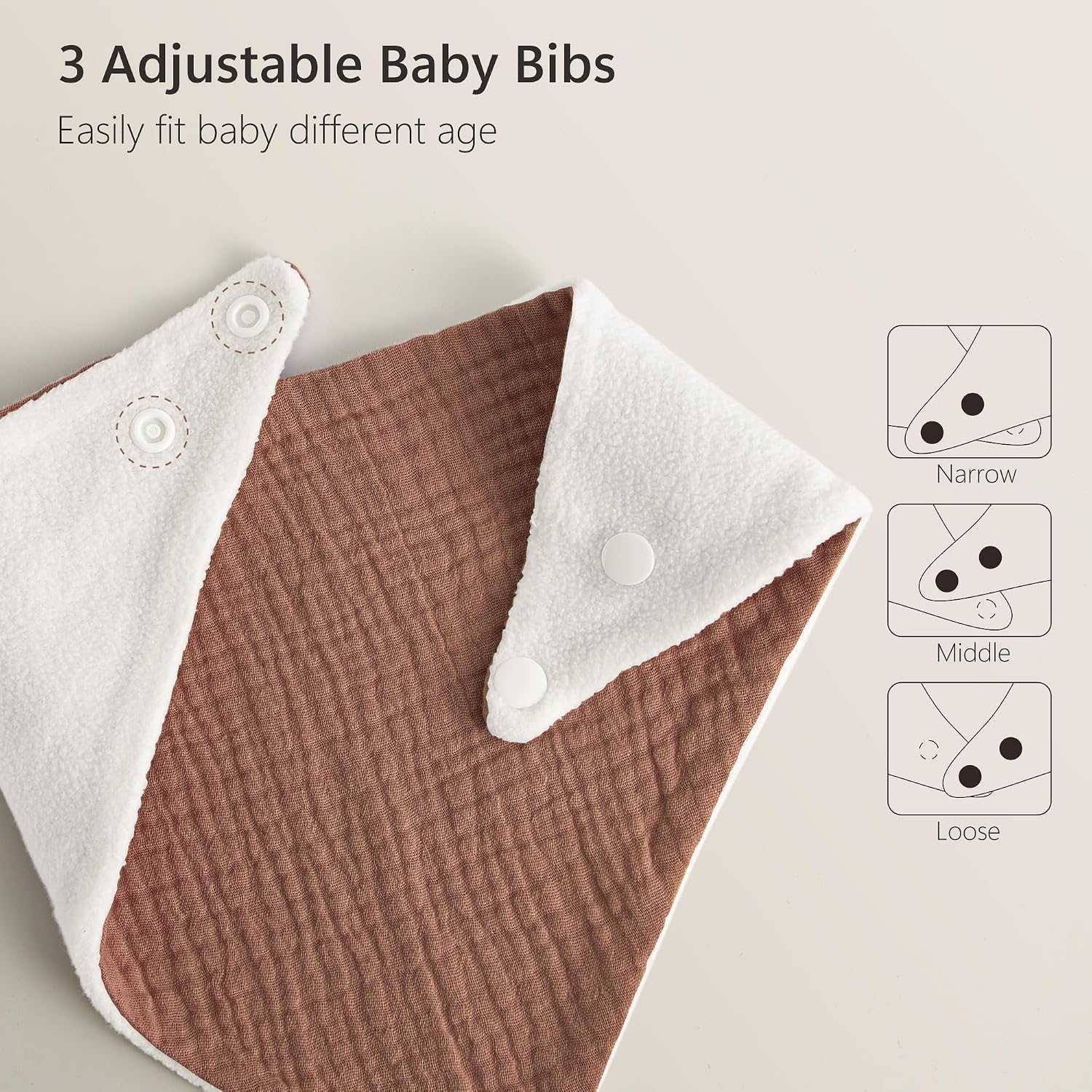 Detalle 2 de bearmoss Muslin Baby Dribble Bibs 8-pack