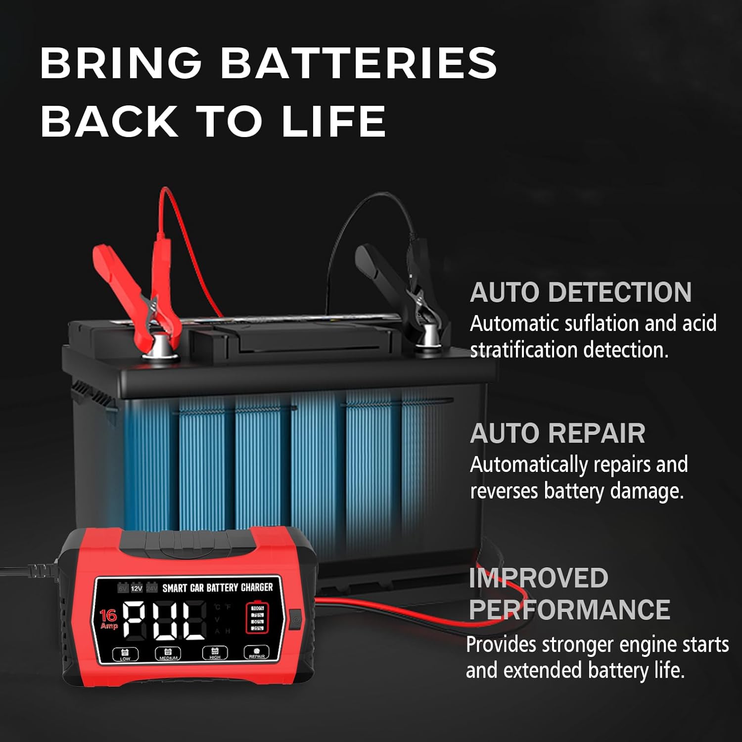 Thumbnail 6 de 16A 6V 12V 24V battery charger
