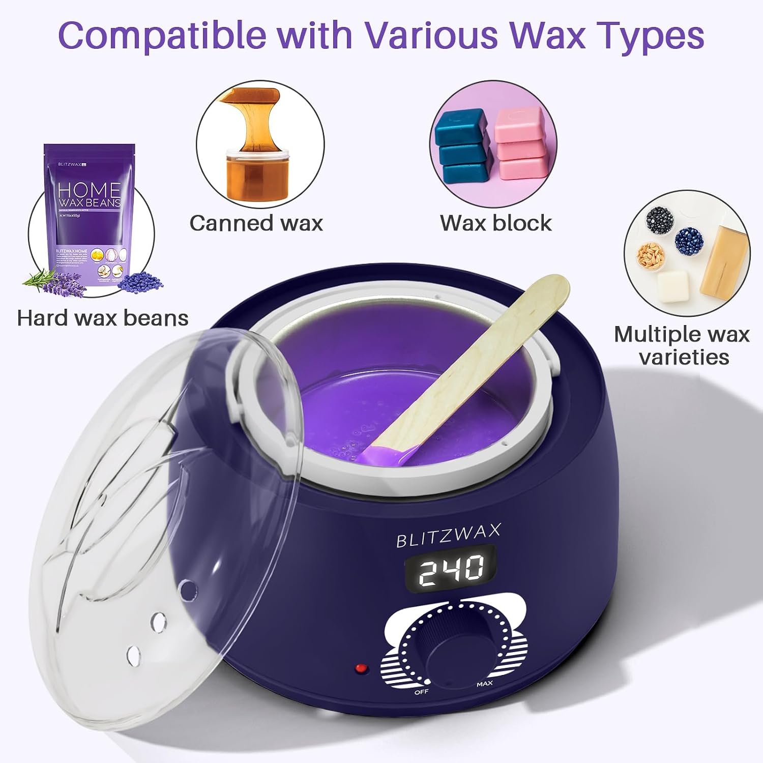 Thumbnail 2 de BLITZWAX Single Waxing Pot 16 oz Wax Warmer