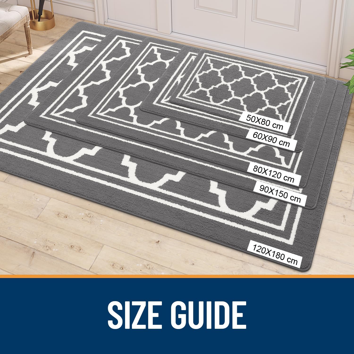 Thumbnail 1 de Homaxy Washable Door Mat 50 x 80 cm 🚪