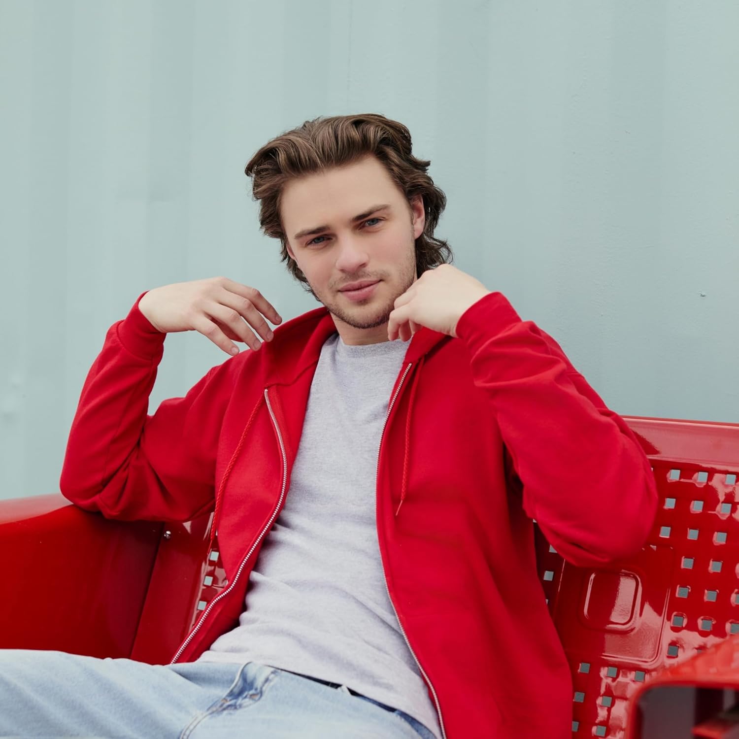 Detalle de Hanes EcoSmart Zip-Up Hoodie for Men