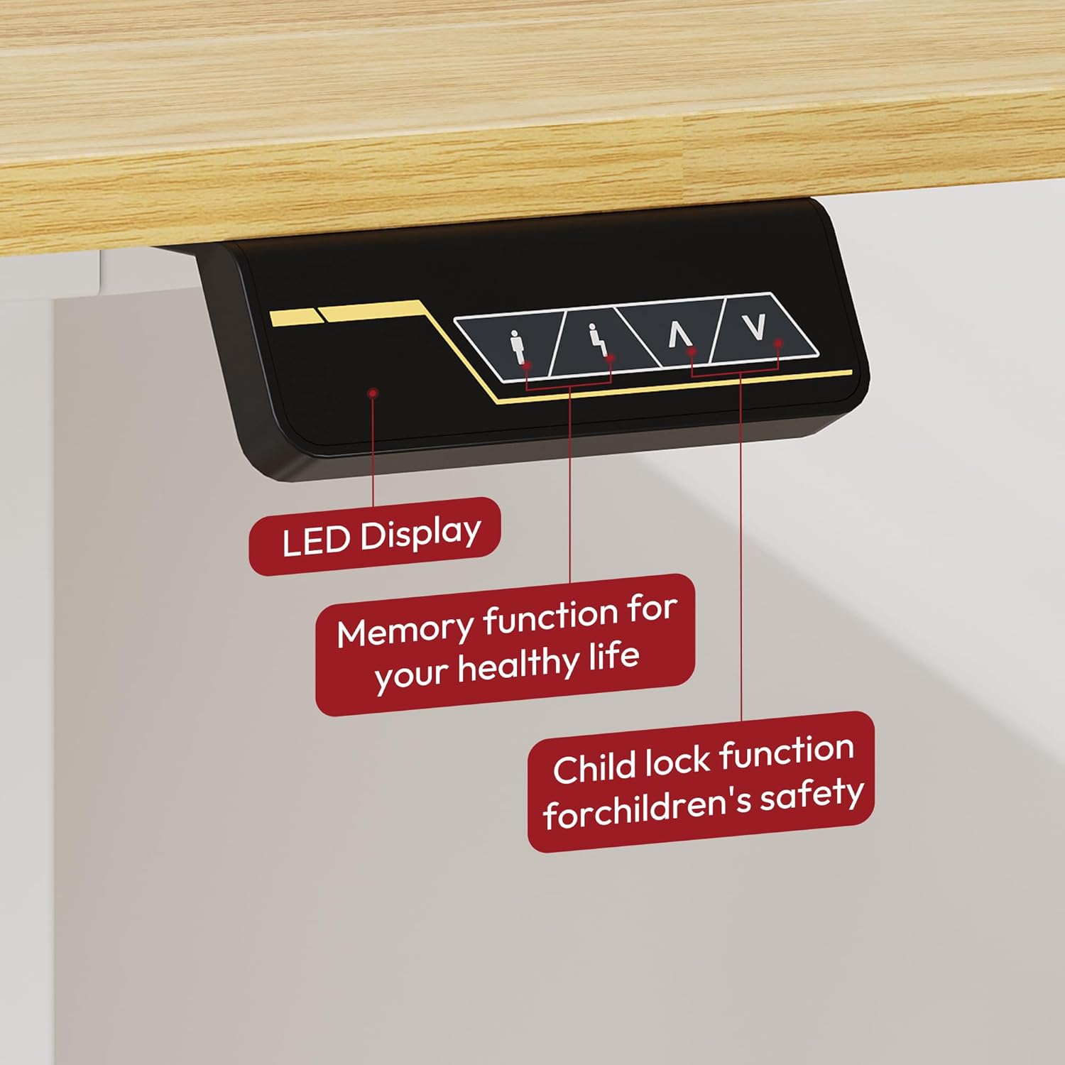 Thumbnail 4 de SANODESK Bureau Assis Debout Électrique réglable en hauteur 200x80 cm avec fonction mémoire