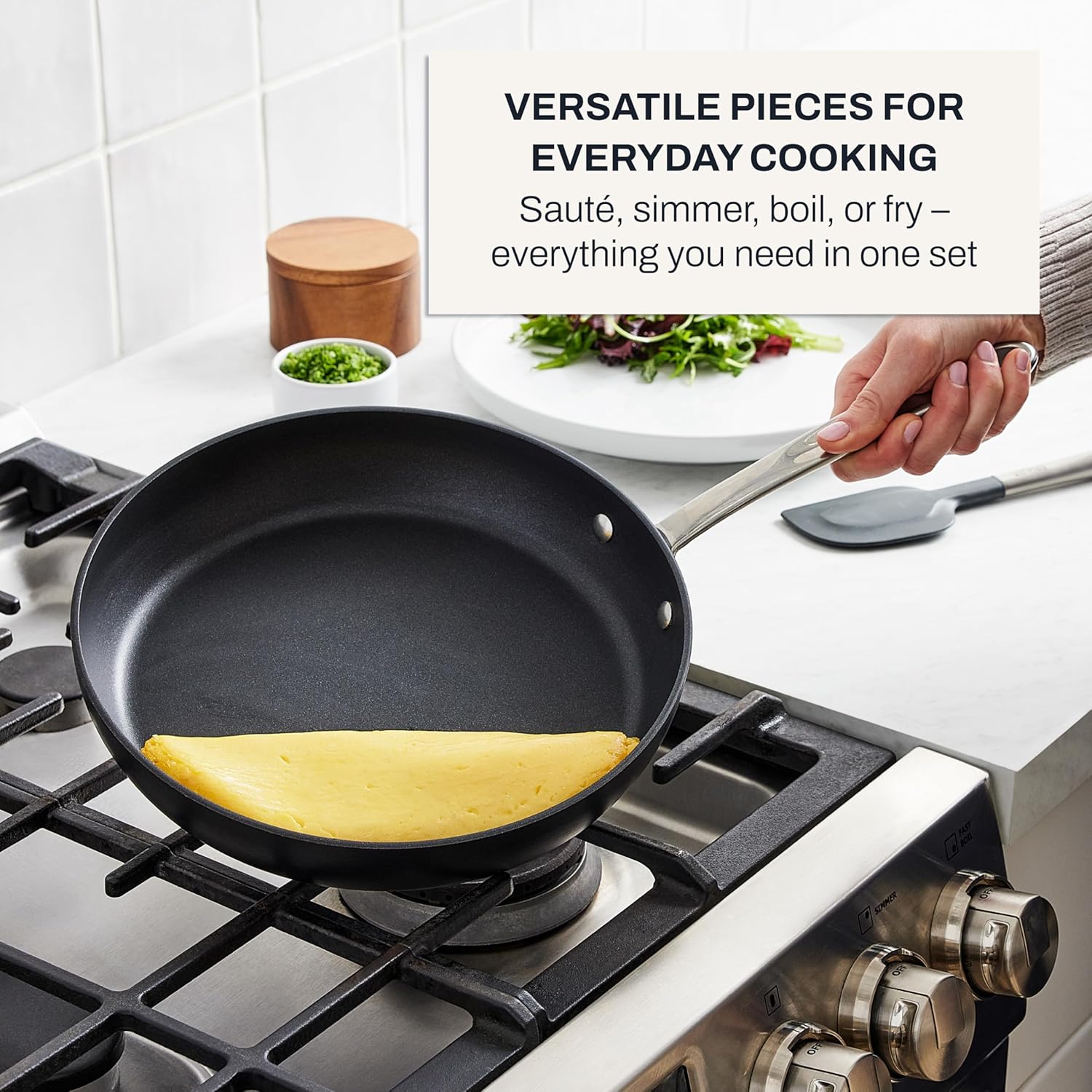 Thumbnail 3 de All-Clad HA1 Fry Pan Set 2-Piece 8 & 10 Inch