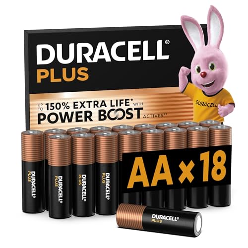 Duracell Plus AA Pilas Alcalinas 1.5V (LR06) – Paquete de 18
