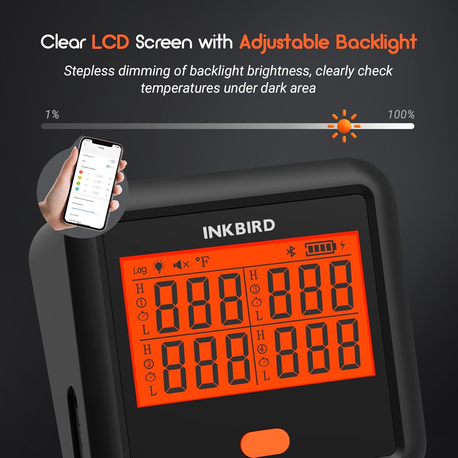 Thumbnail 6 de INKBIRD Termometro Barbecue Bluetooth 4 sonde IDT-34C-B: controllo della cottura da app