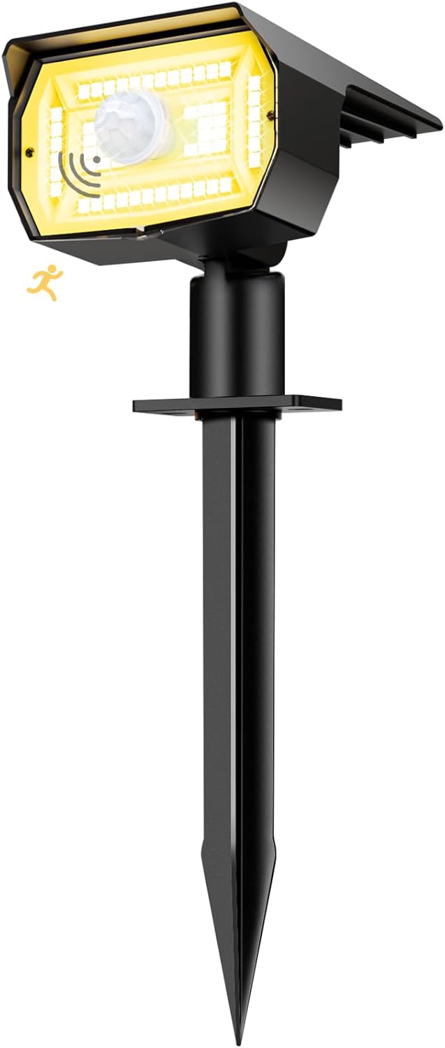 Thumbnail 6 de Nipify 2 Pezzi Faretti Solari da Giardino con Sensore di Movimento, 56 LED e 3 Modalità (Bianco Freddo)