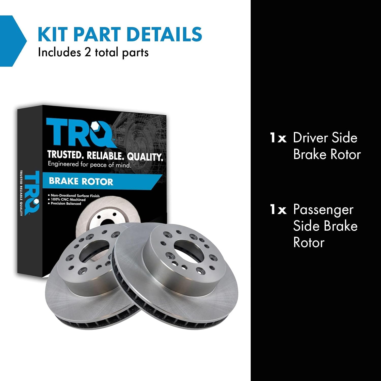 Detalle 2 de TRQ Vented Brake Rotor Set