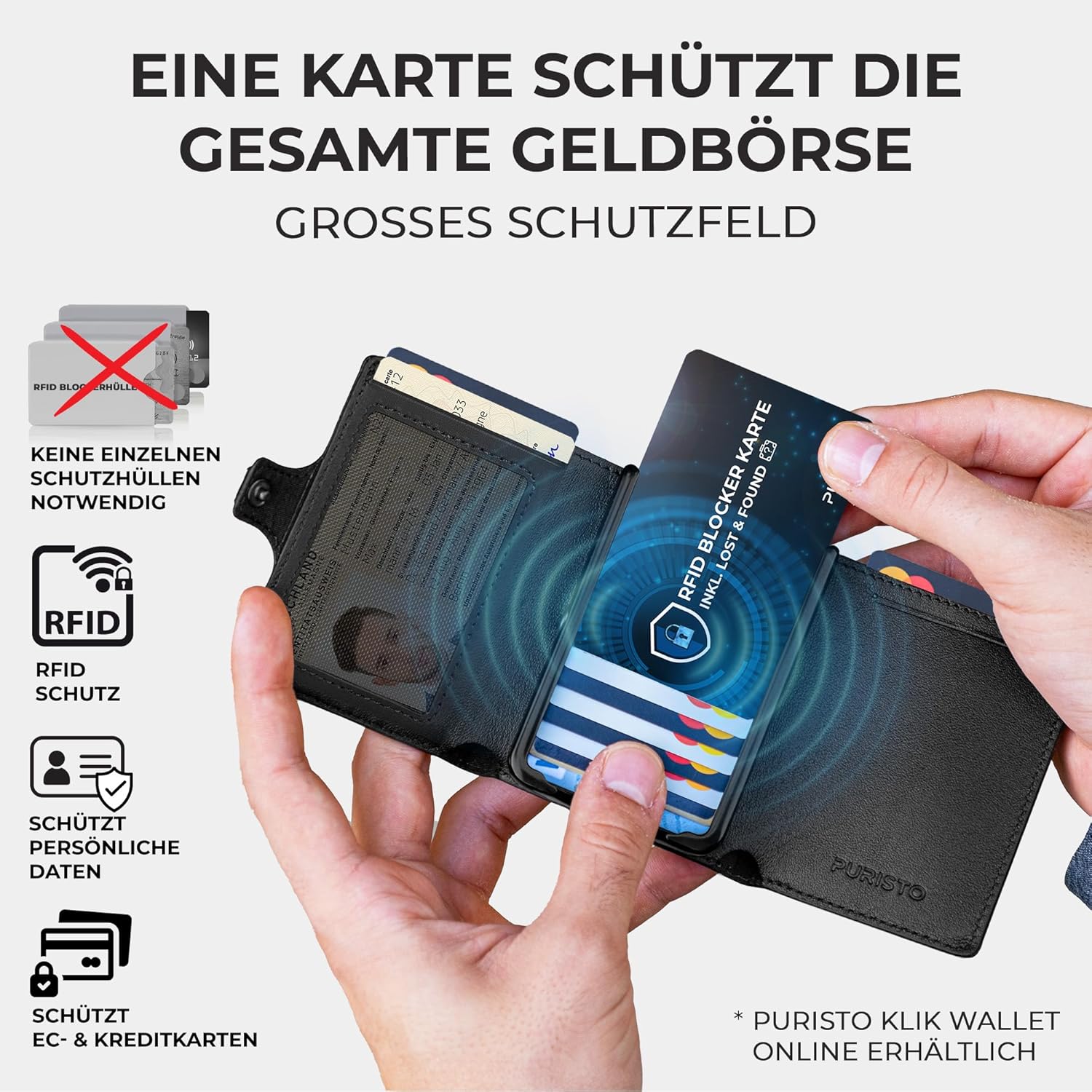 Thumbnail 1 de PURISTO RFID Blocker Karte 0,8 mm DEKRA geprüft