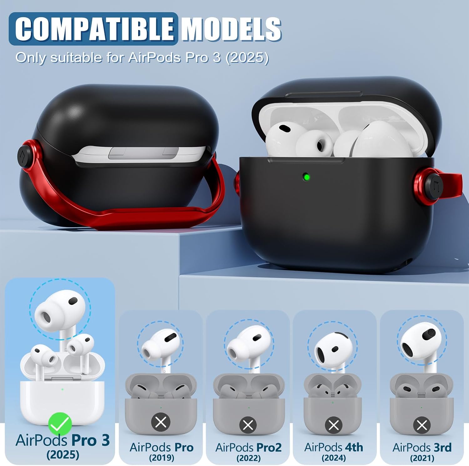 Detalle 2 de Wowwat AirPods Pro 3 Case with Cleaner Kit