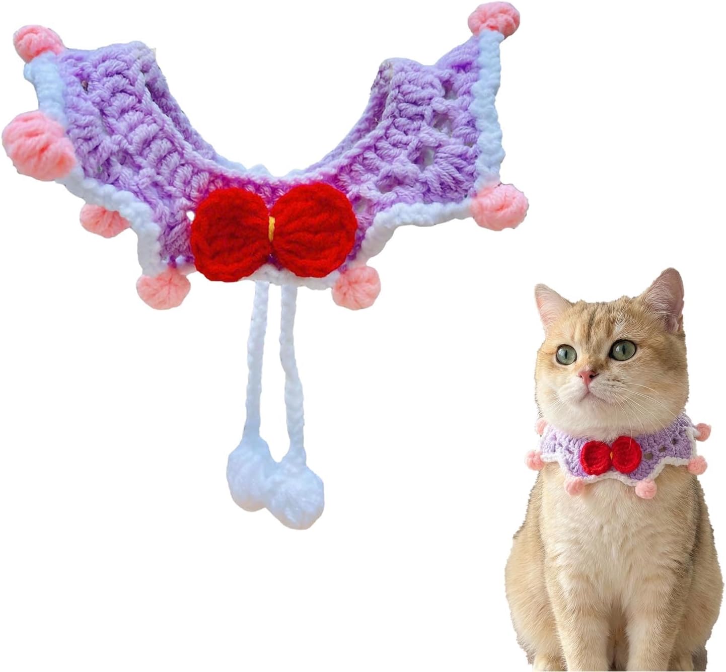 Detalle de Tokatan Crochet Cat Collar Purple