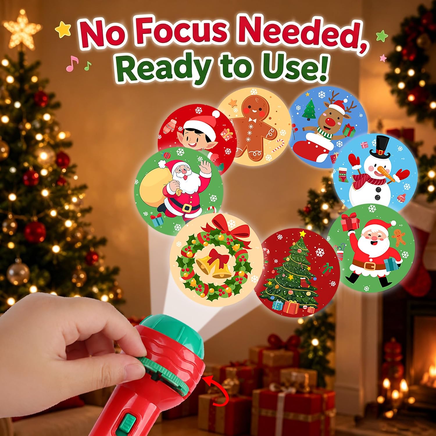 Thumbnail 6 de Sauyoza flashlight projectors Christmas Projector Toys, 12-Pack with 36 Discs