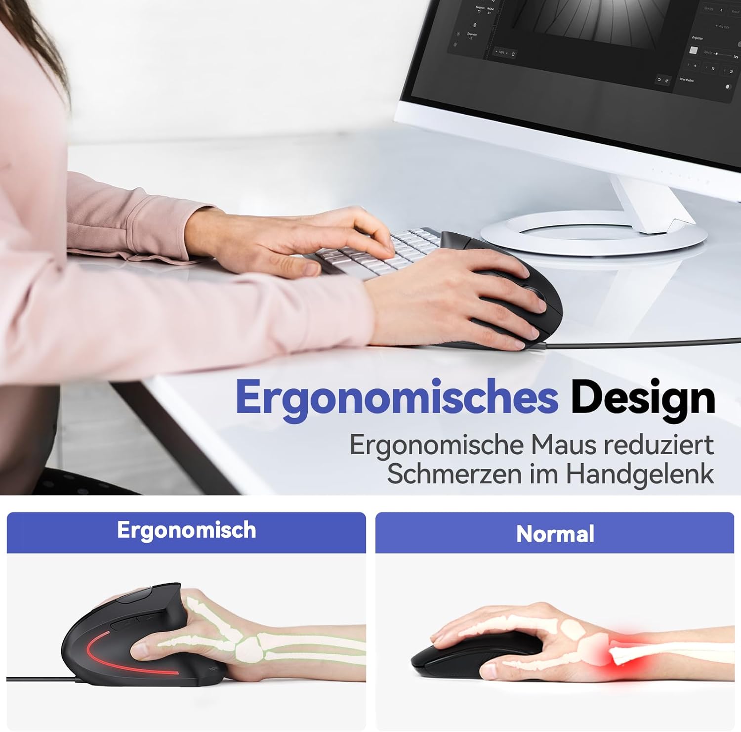 Thumbnail 2 de TECKNET Ergonomische Maus 6400 DPI