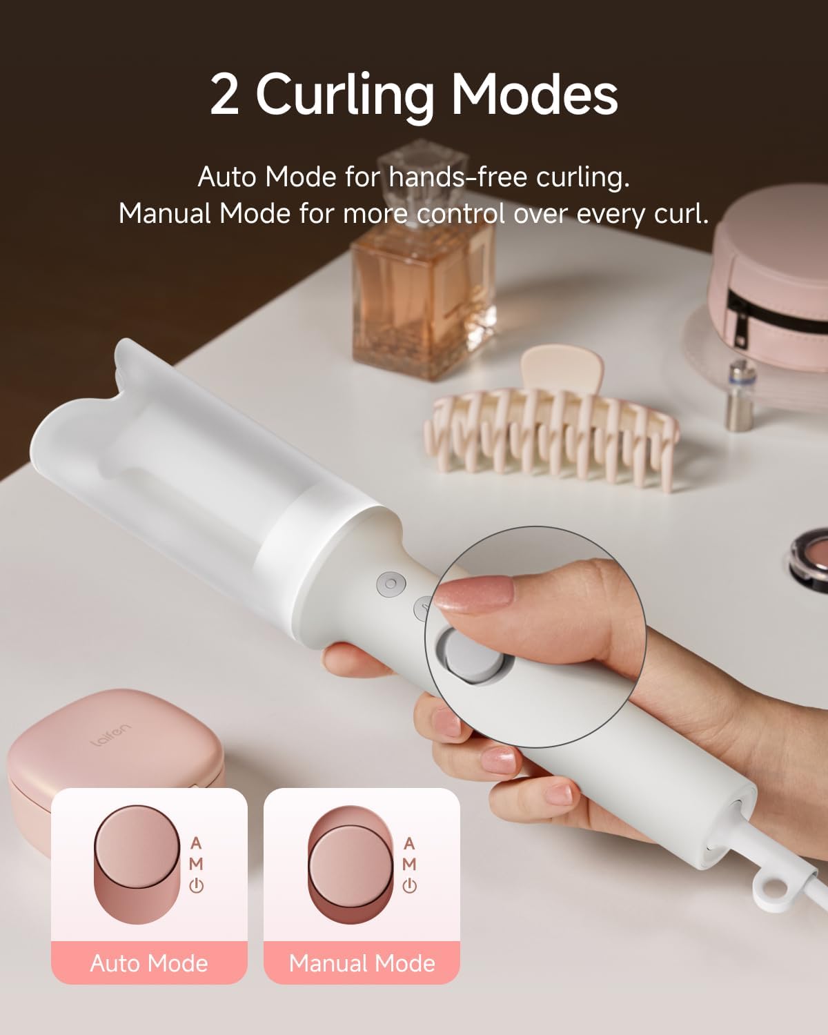 Detalle de Laifen automatic curling iron, 1.25-inch barrel